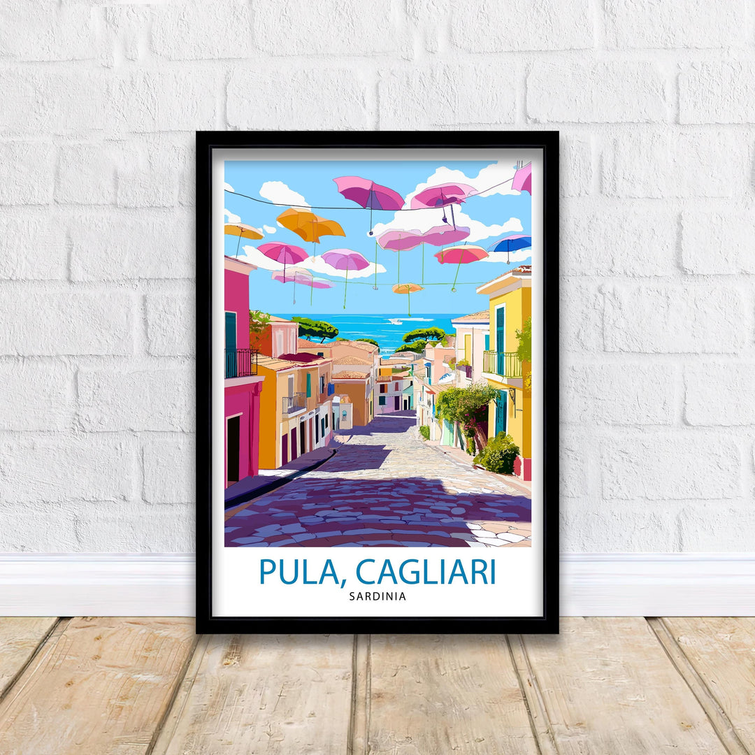 Pula and Cagliari Sardinia Travel Print Wall Decor Wall Art Sardinia Landscape Wall Hanging Home Décor Italian Islands Gift Art Lovers