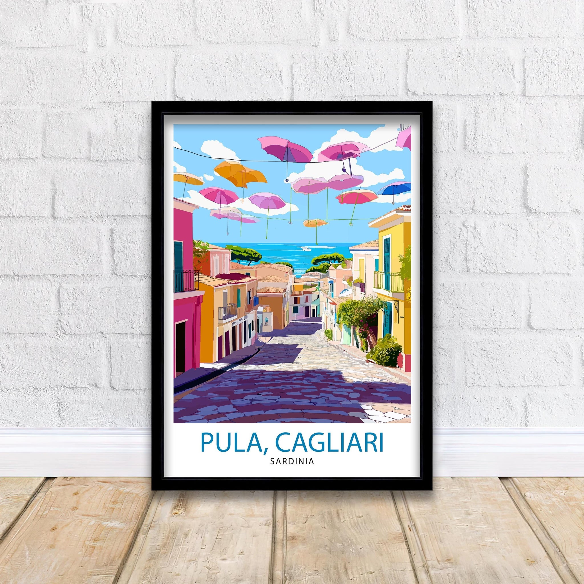 Pula and Cagliari Sardinia Travel Print Wall Decor Wall Art Sardinia Landscape Wall Hanging Home Décor Italian Islands Gift Art Lovers