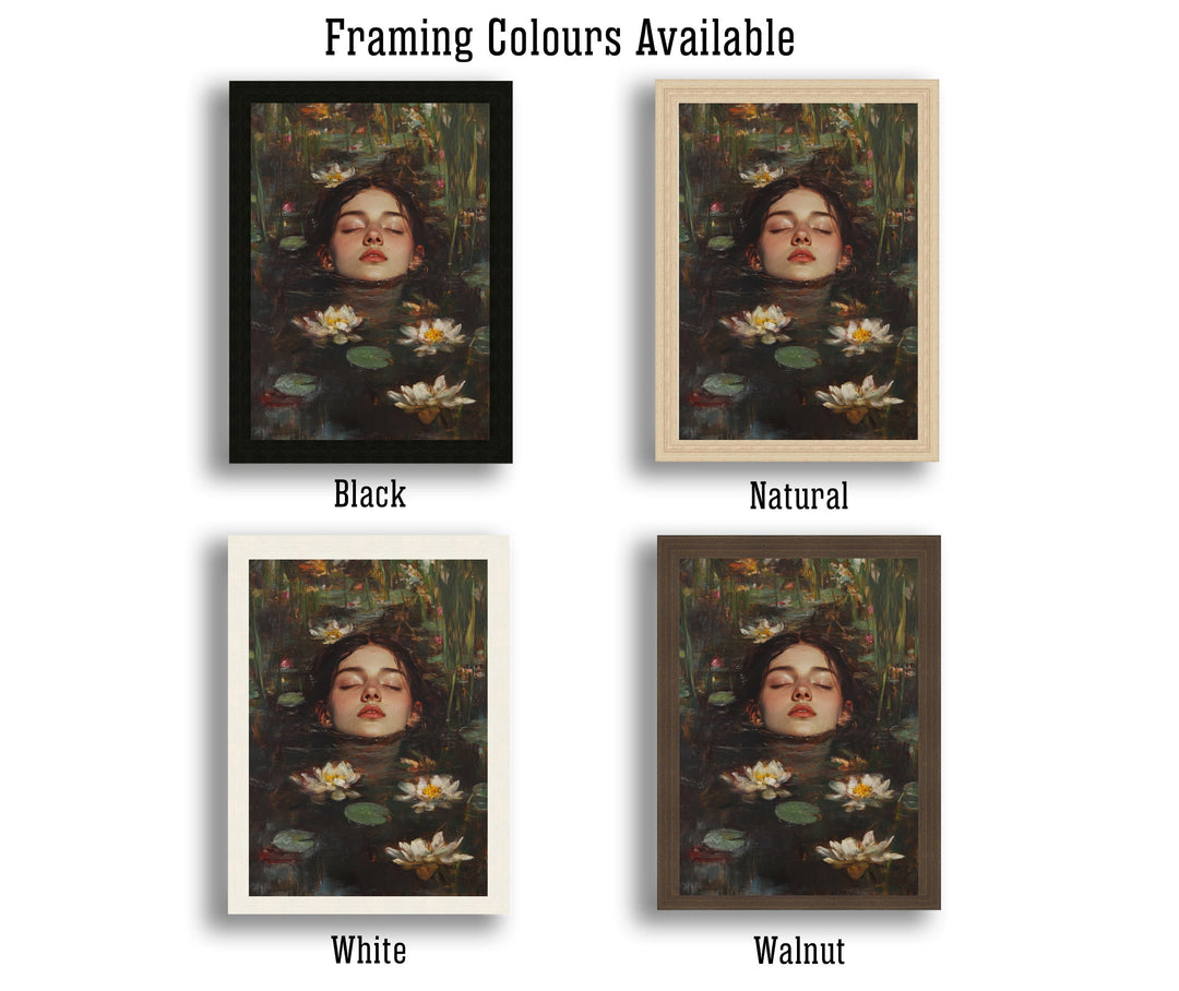 Ophelia Dark Academia Print Victorian Art Gothic Decor Antique Oil Painting Dark Academia Poster Rustic Vintage Wall Art