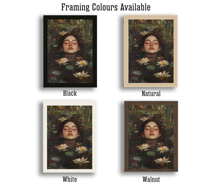 Ophelia Dark Academia Print Victorian Art Gothic Decor Antique Oil Painting Dark Academia Poster Rustic Vintage Wall Art
