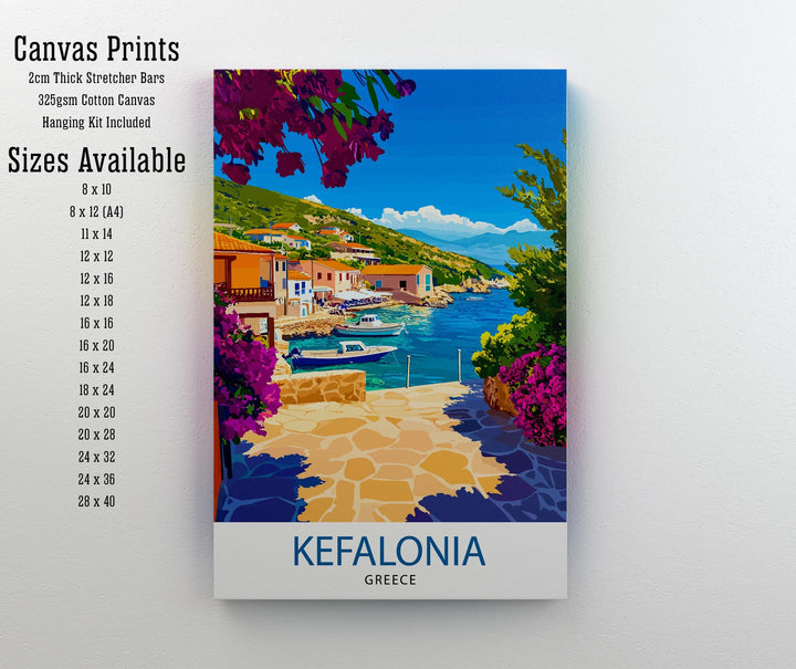 Kefalonia Greece Travel Print Wall Decor Wall Art Kefalonia Landscape Wall Hanging Home Décor Greek Island Gift Art Lovers Scenic Print