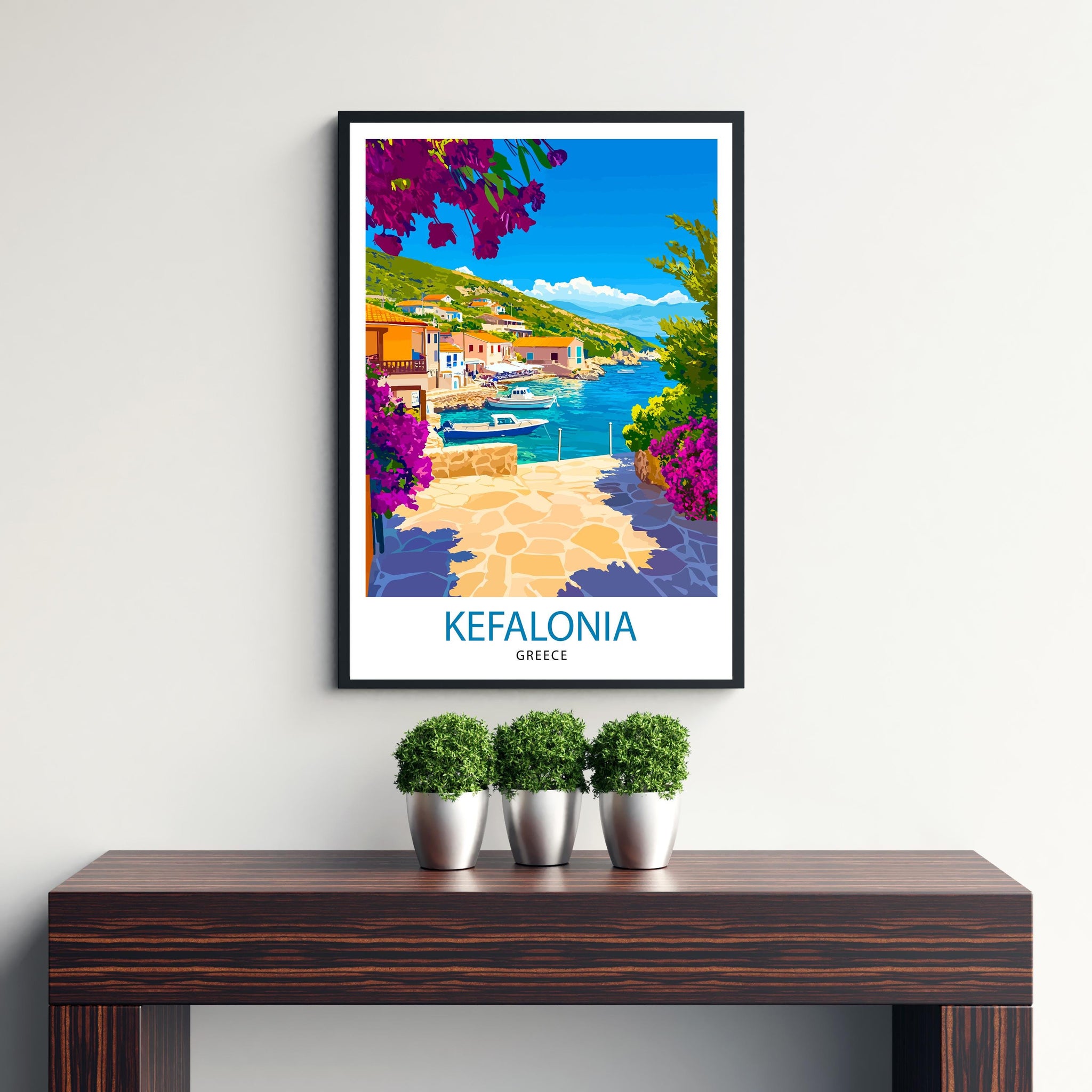 Kefalonia Greece Travel Print Wall Decor Wall Art Kefalonia Landscape Wall Hanging Home Décor Greek Island Gift Art Lovers Scenic Print