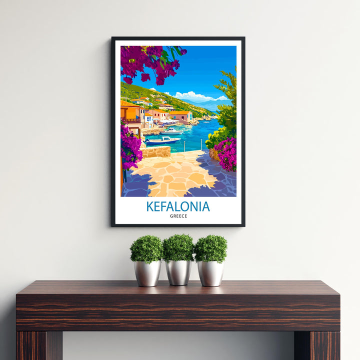 Kefalonia Greece Travel Print Wall Decor Wall Art Kefalonia Landscape Wall Hanging Home Décor Greek Island Gift Art Lovers Scenic Print