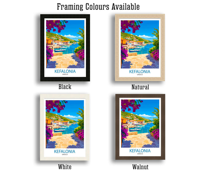 Kefalonia Greece Travel Print Wall Decor Wall Art Kefalonia Landscape Wall Hanging Home Décor Greek Island Gift Art Lovers Scenic Print
