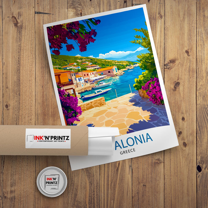 Kefalonia Greece Travel Print Wall Decor Wall Art Kefalonia Landscape Wall Hanging Home Décor Greek Island Gift Art Lovers Scenic Print