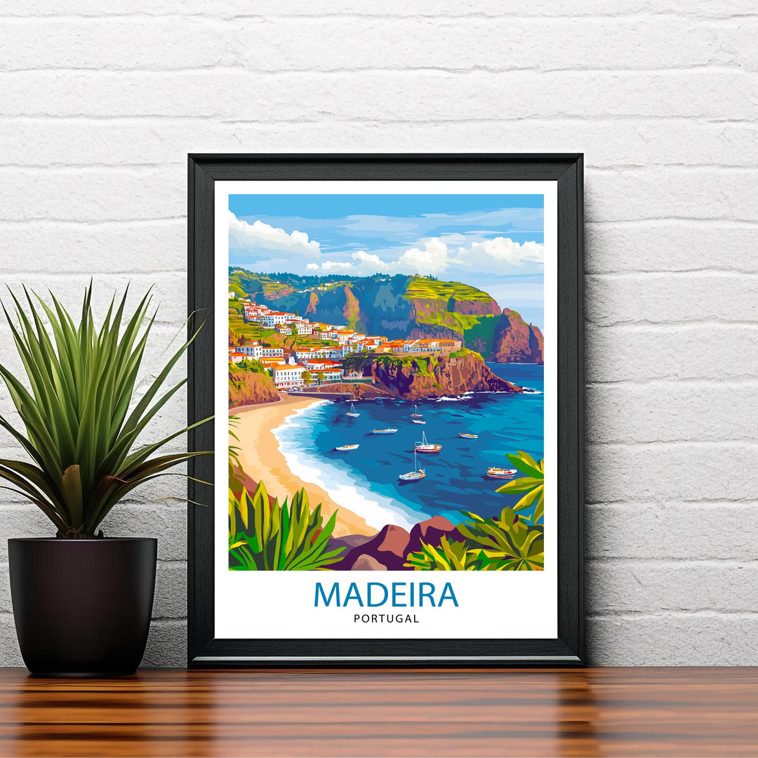 Madeira Portugal Travel Print Wall Decor Wall Art Madeira Landscape Wall Hanging Home Décor Portuguese Island Gift Art Lovers Scenic Print