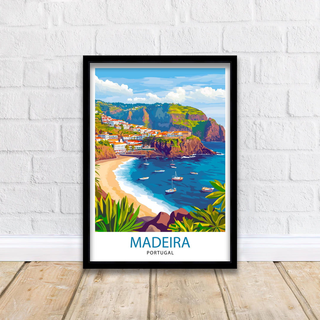 Madeira Portugal Travel Print Wall Decor Wall Art Madeira Landscape Wall Hanging Home Décor Portuguese Island Gift Art Lovers Scenic Print