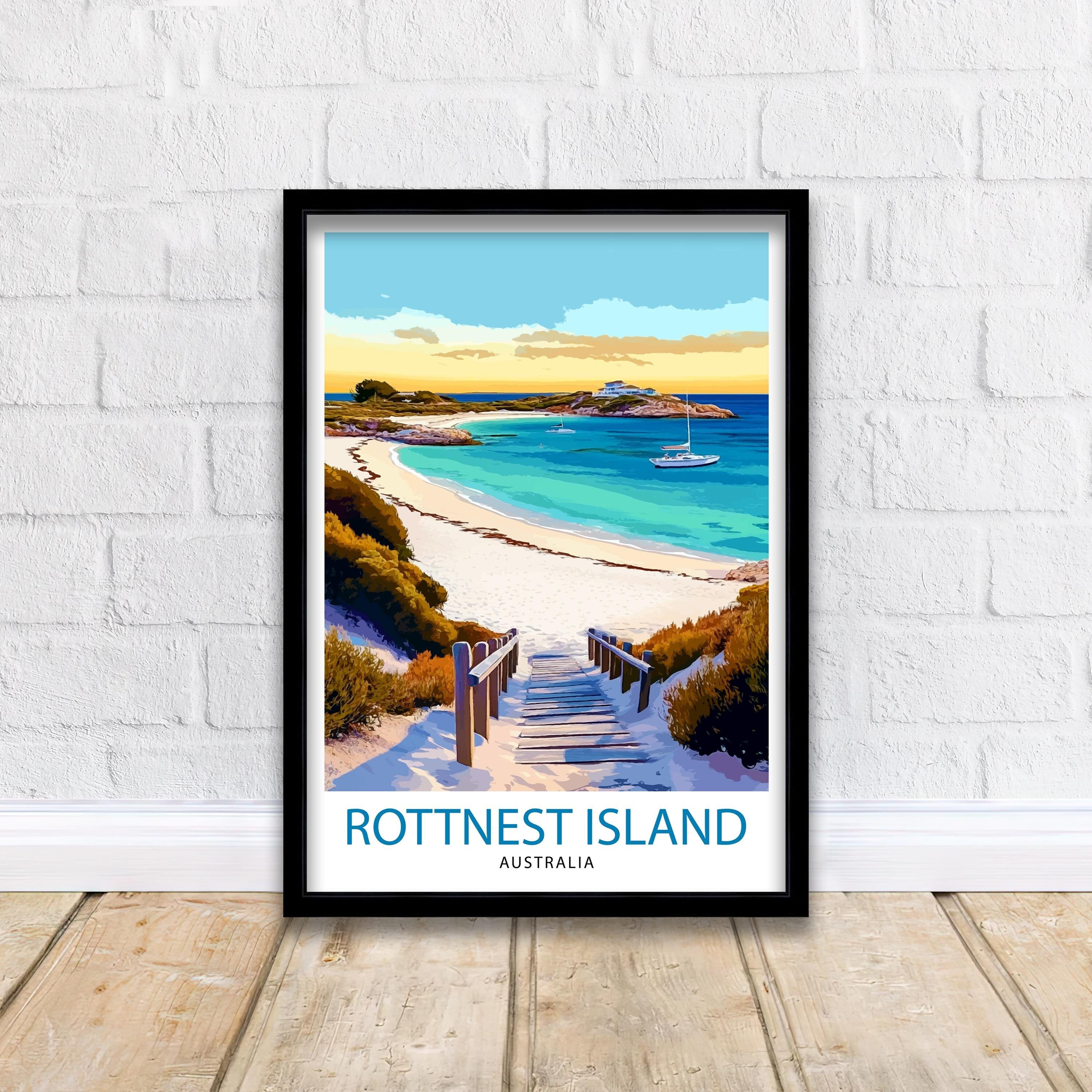 Rottnest Island Australia Travel Print Wall Decor Wall Art Rottnest Island Landscape Wall Hanging Home Décor Australian Island Gift Art