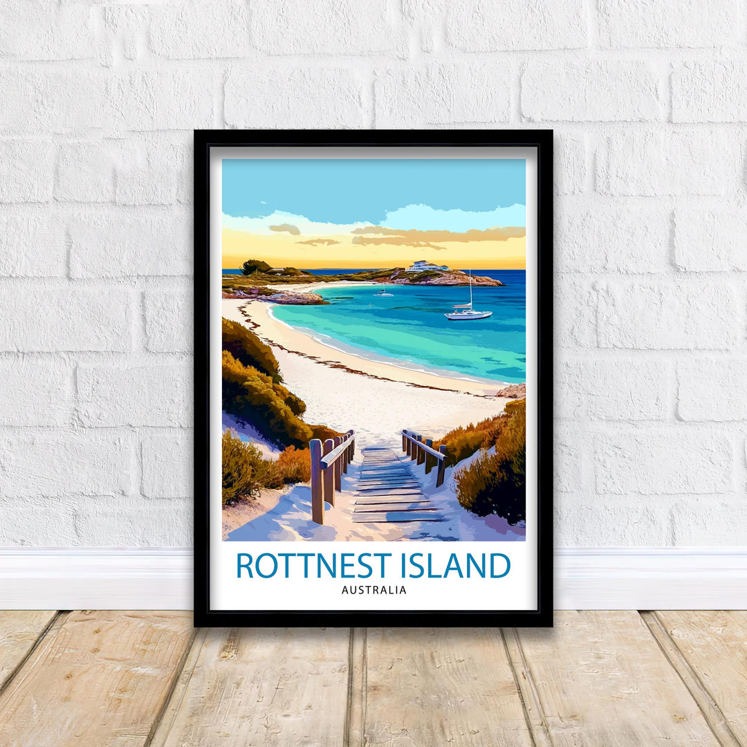 Rottnest Island Australia Travel Print Wall Decor Wall Art Rottnest Island Landscape Wall Hanging Home Décor Australian Island Gift Art