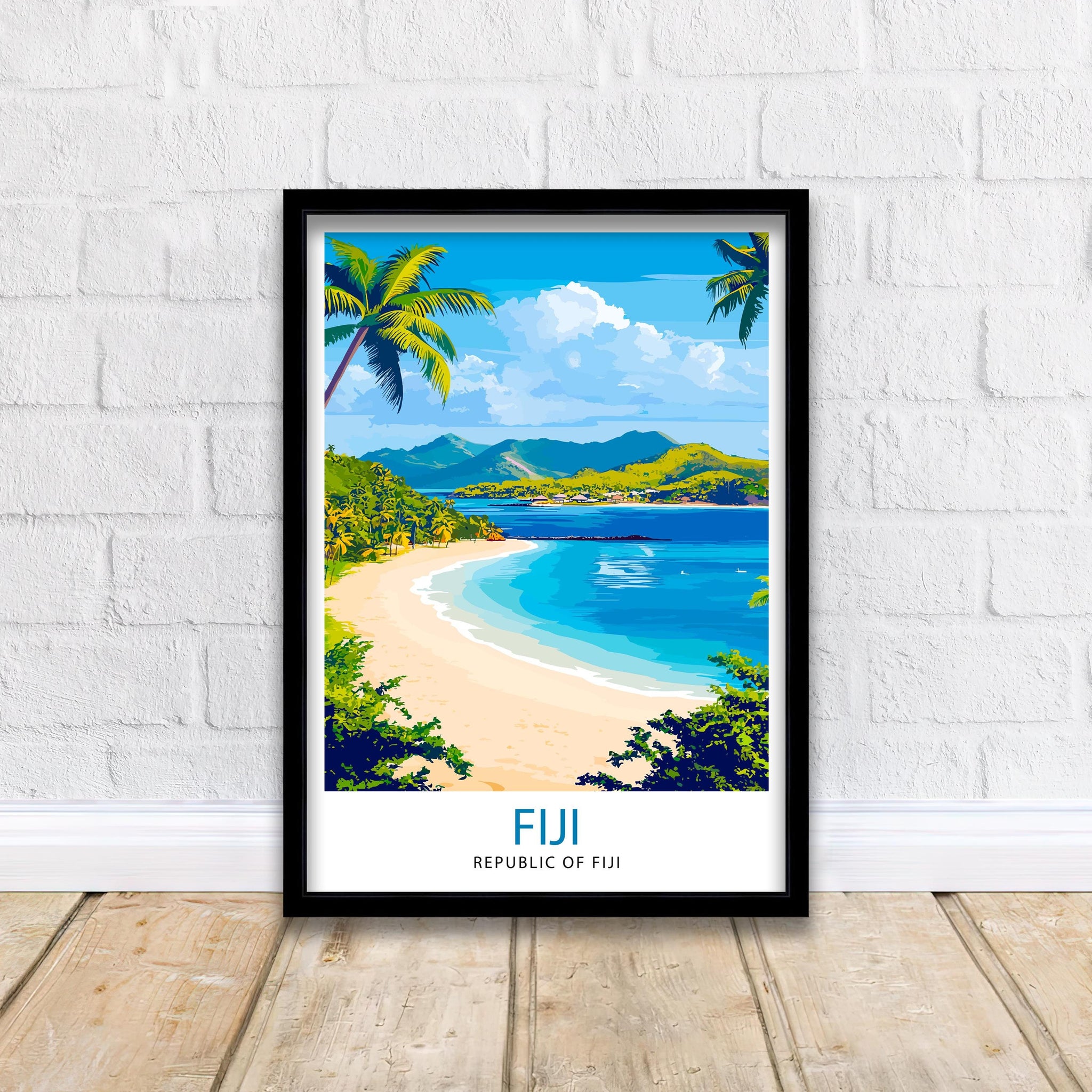 Fiji Travel Print Wall Decor Wall Art Fiji Island Landscape Wall Hanging Home Décor Tropical Paradise Gift Art Lovers Scenic Print