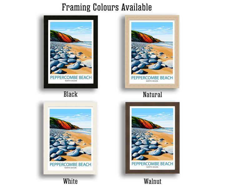 Peppercombe Beach Devon Travel Print Wall Decor Wall Art Devon Coastline Wall Hanging Home Décor Beach Scene Gift Art Lovers Scenic