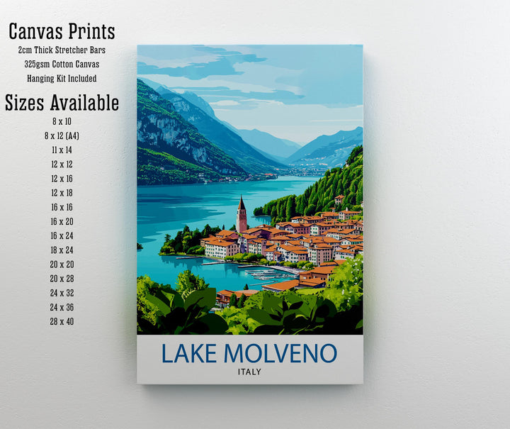 Lake Molveno Italy Travel Print Wall Decor Wall Art Molveno Landscape Wall Hanging Home Décor Alpine Gift Art Lovers Scenic