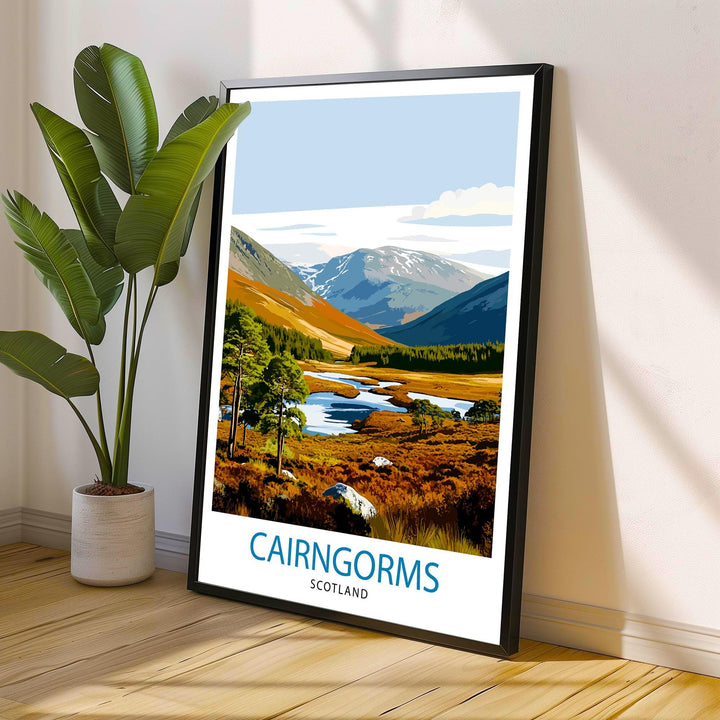 Cairngorms Scotland Travel Poster