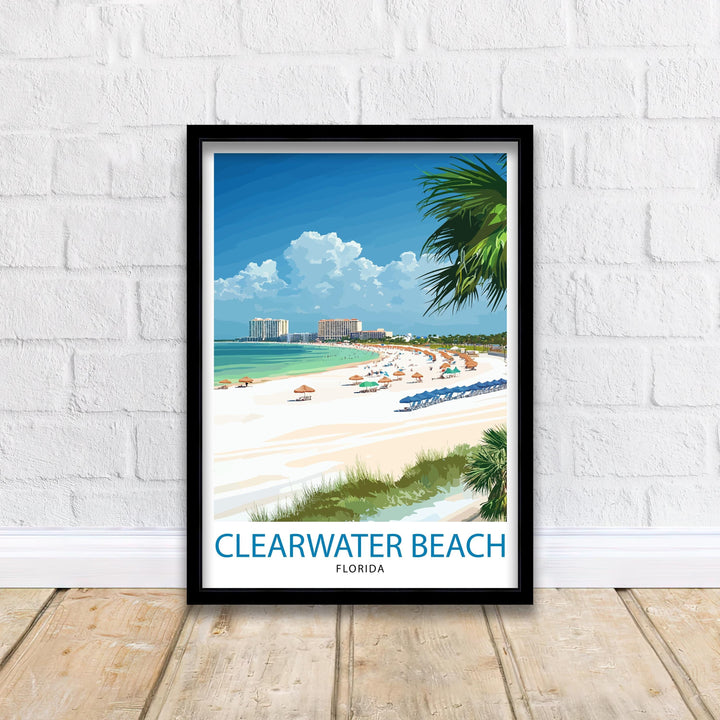 Clearwater Beach Florida Travel Poster