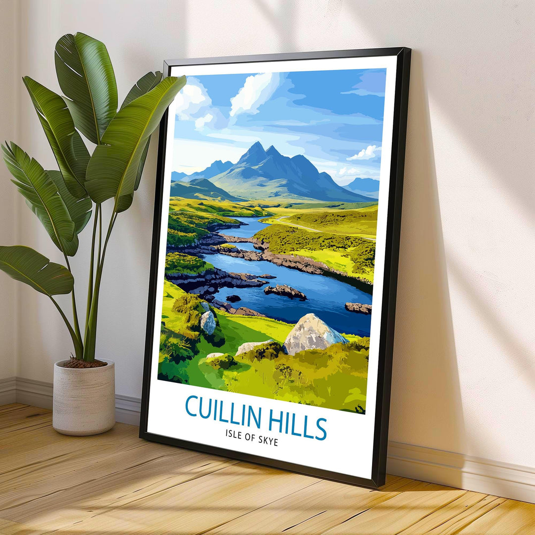 Cuillin Hills Scotland Travel Poster