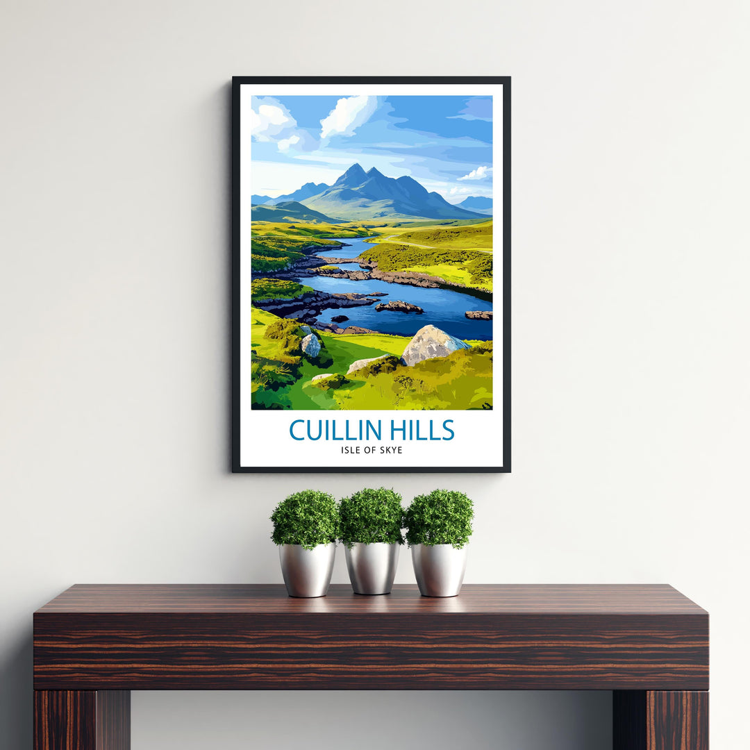 Cuillin Hills Scotland Travel Print Wall Decor Wall Art Cuillin Landscape Wall Hanging Home Décor Scottish Highlands Gift Art Lovers Scenic