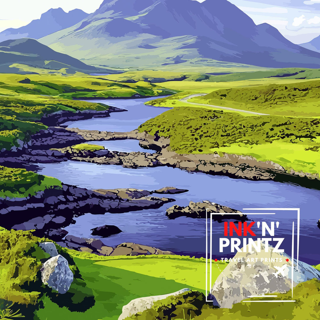 Cuillin Hills Scotland Travel Poster