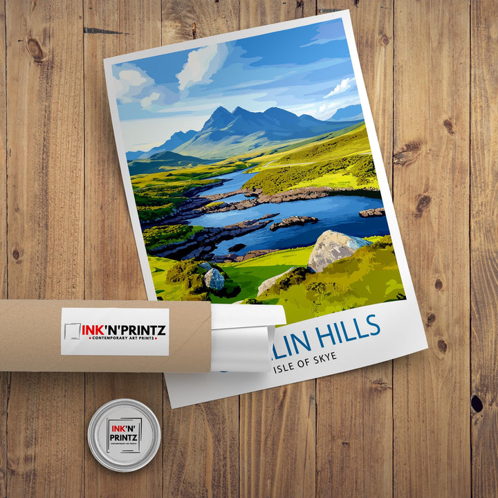 Cuillin Hills Scotland Travel Poster