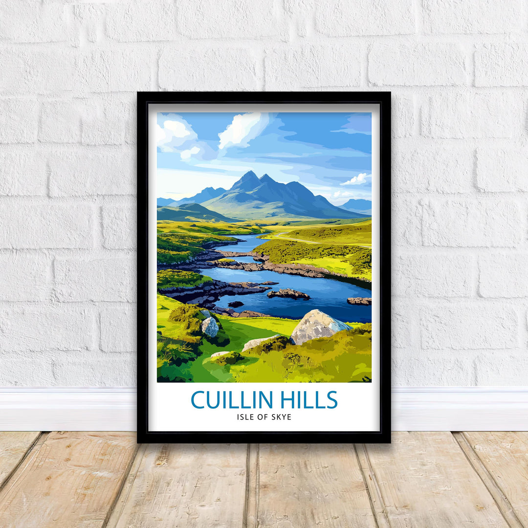 Cuillin Hills Scotland Travel Poster