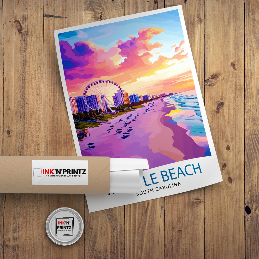 Myrtle Beach South Carolina Travel Poster