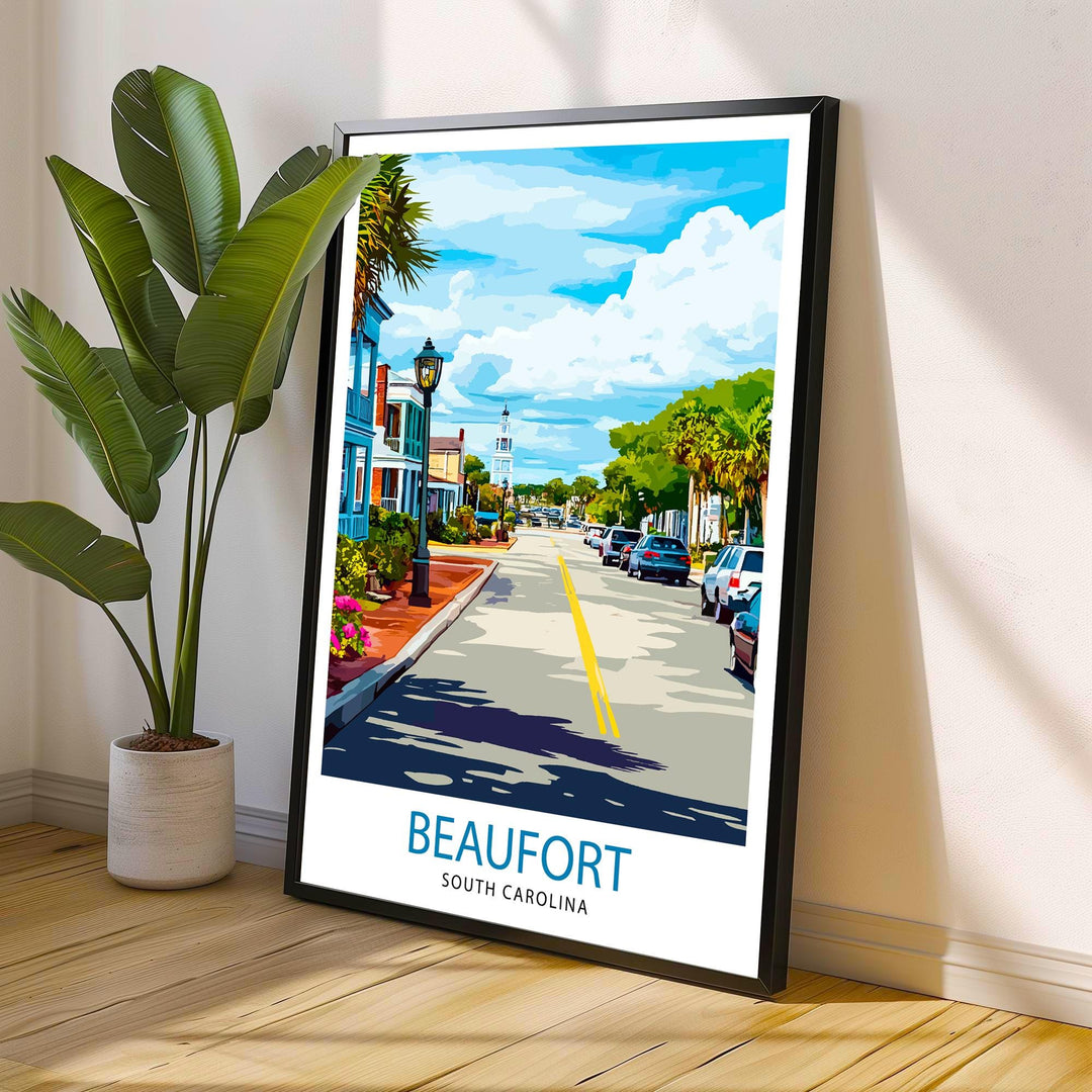 Beaufort South Carolina Travel Print Wall Decor Wall Art Historic Beaufort Wall Hanging Home Décor Southern Charm Gift Art Lovers