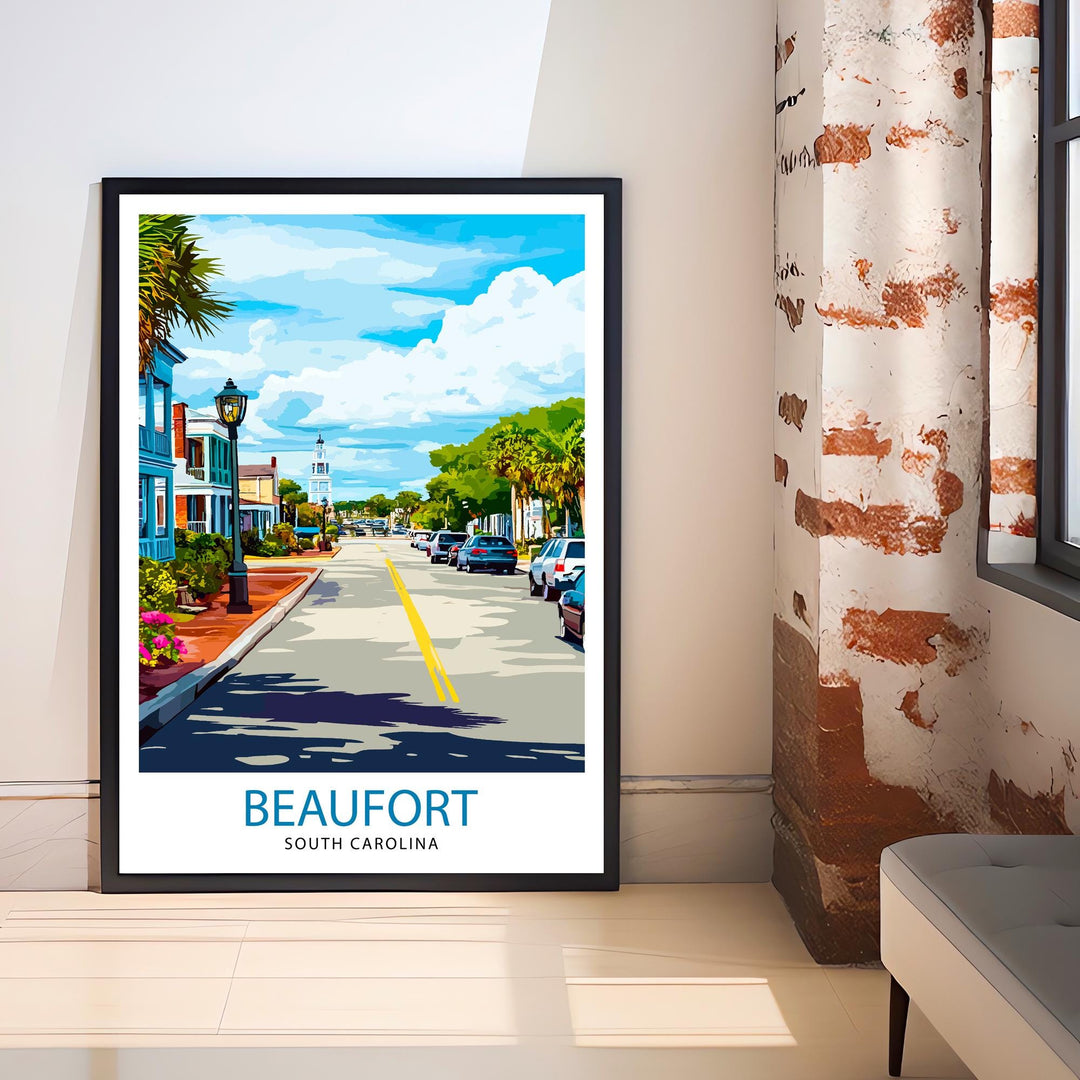 Beaufort South Carolina Travel Print Wall Decor Wall Art Historic Beaufort Wall Hanging Home Décor Southern Charm Gift Art Lovers