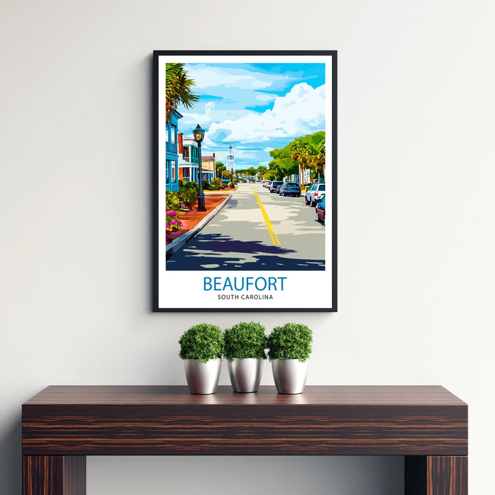 Beaufort South Carolina Travel Print Wall Decor Wall Art Historic Beaufort Wall Hanging Home Décor Southern Charm Gift Art Lovers