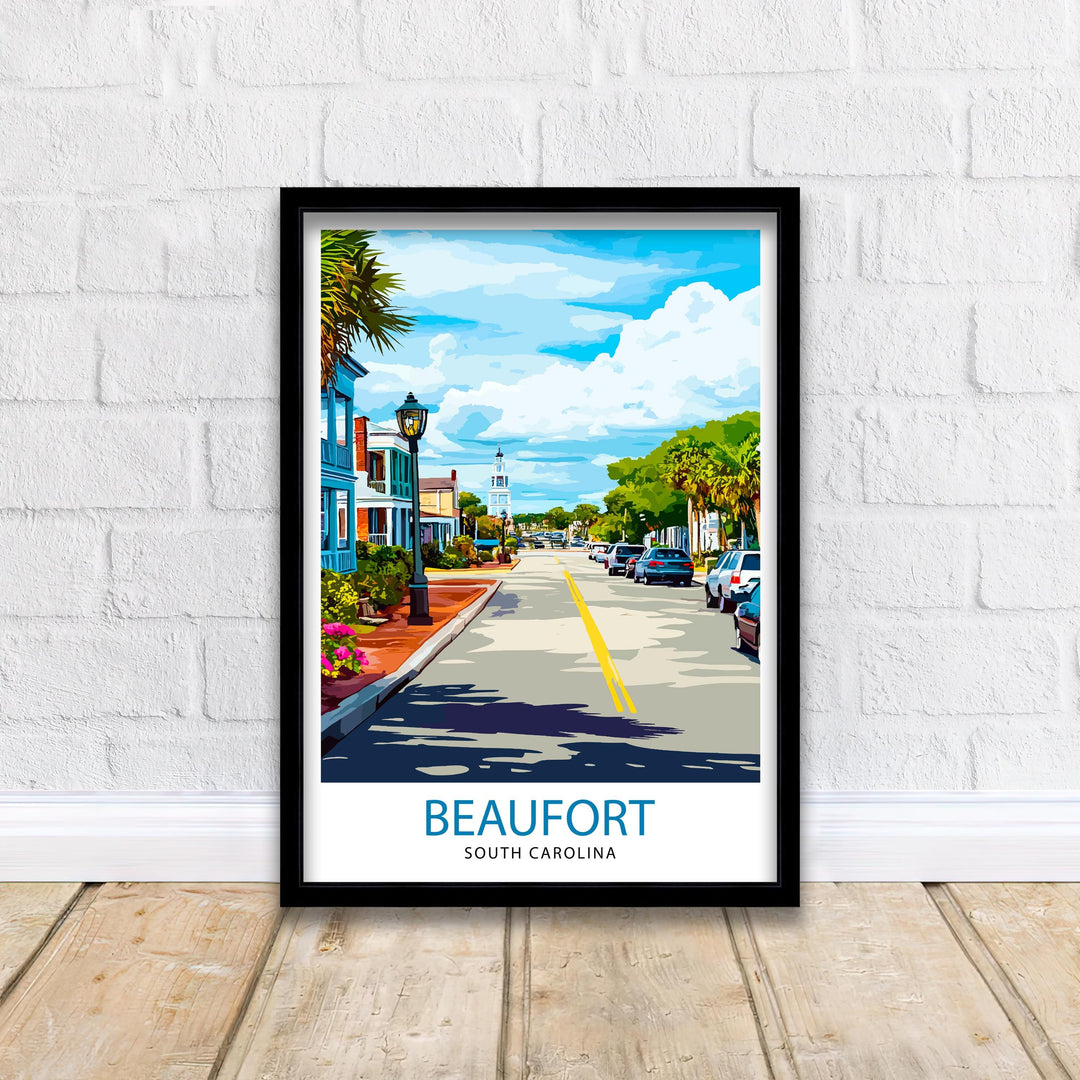 Beaufort South Carolina Travel Poster