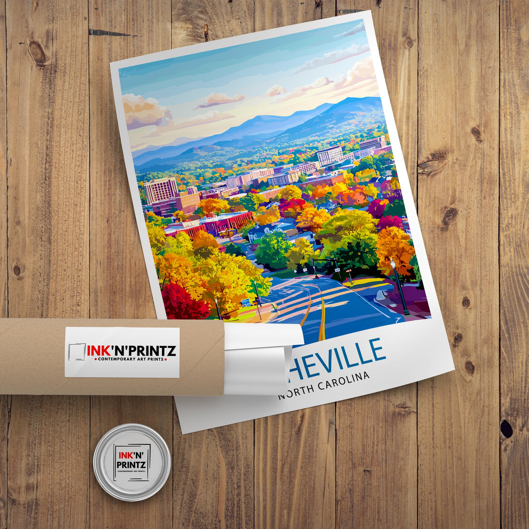 Asheville North Carolina Travel Poster