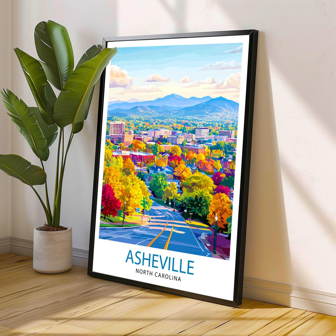 Asheville North Carolina Travel Poster