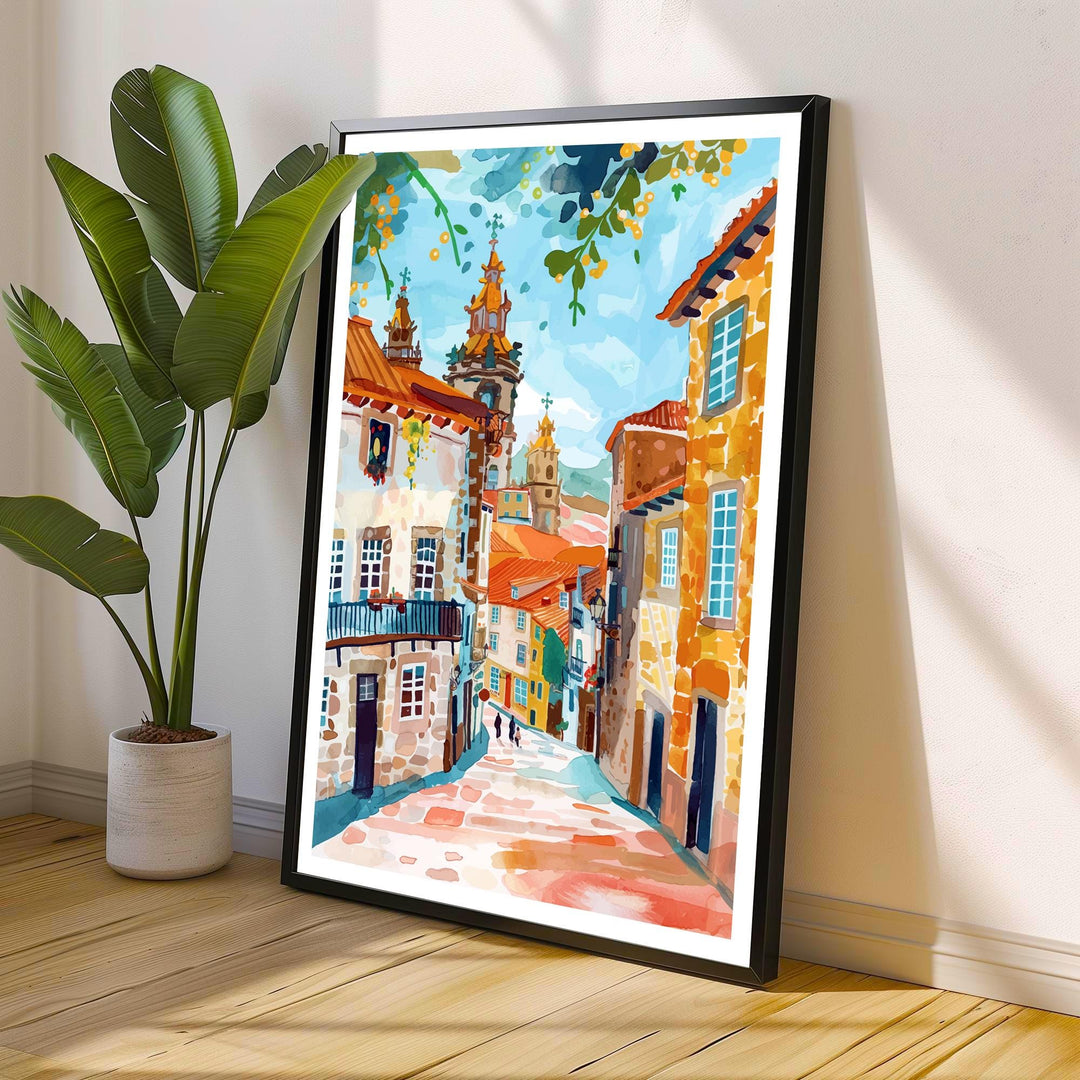 Santiago de Compostela Travel Poster