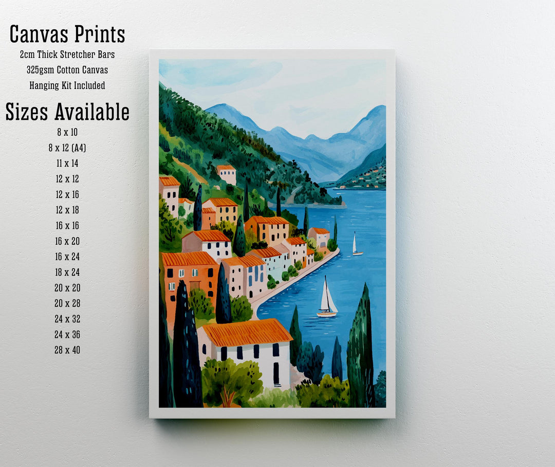 Lake Garda Italy Travel Poster