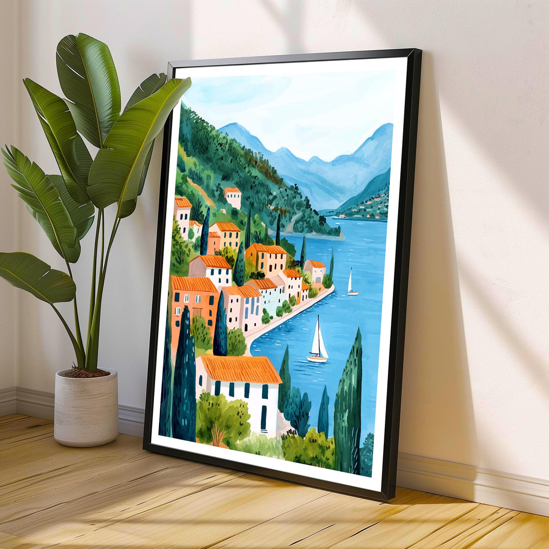 Lake Garda Italy Travel Poster