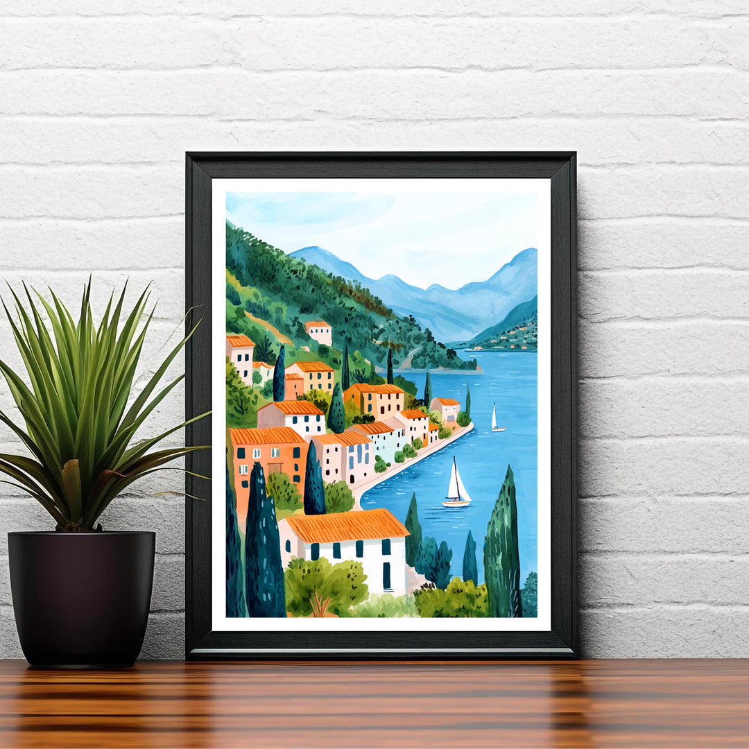 Lake Garda Italy Travel Poster