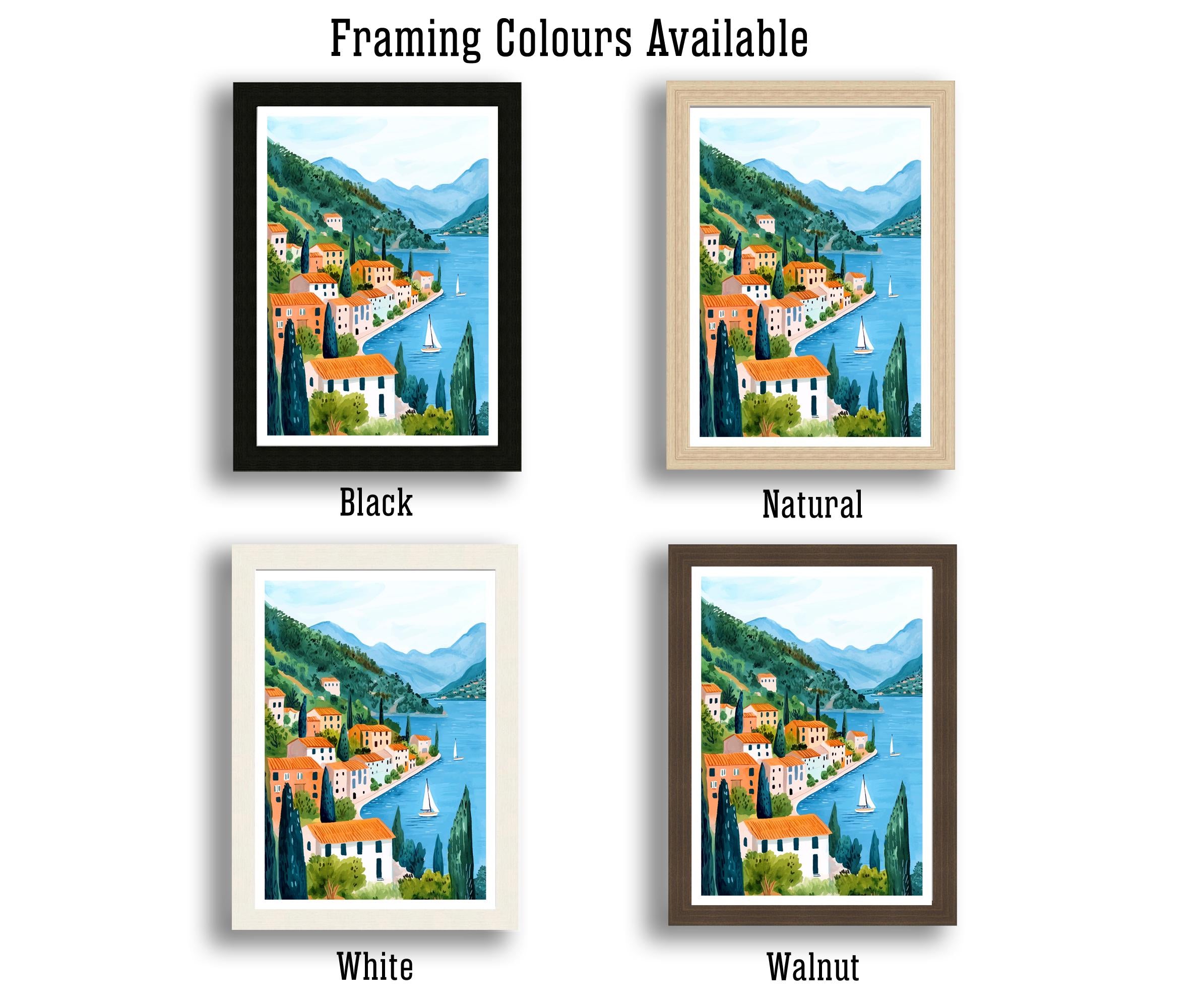 Lake Garda Italy Travel Poster