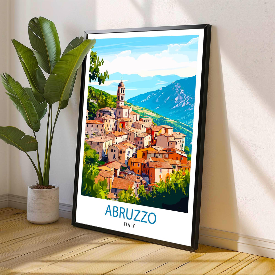 Abruzzo Italy Travel Poster