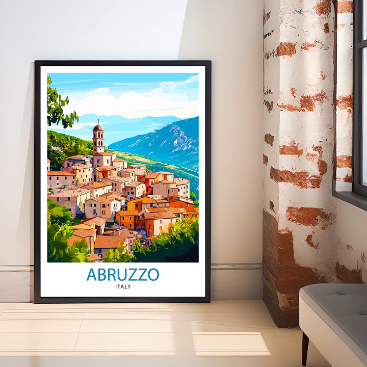 Abruzzo Italy Travel Print Wall Decor Wall Art Abruzzo Landscape Wall Hanging Home Décor Italian Region Gift Art Lovers Scenic Print