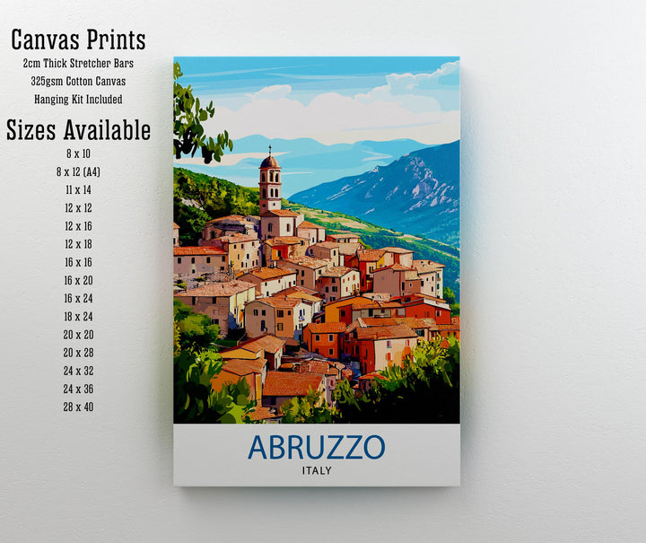 Abruzzo Italy Travel Print Wall Decor Wall Art Abruzzo Landscape Wall Hanging Home Décor Italian Region Gift Art Lovers Scenic Print