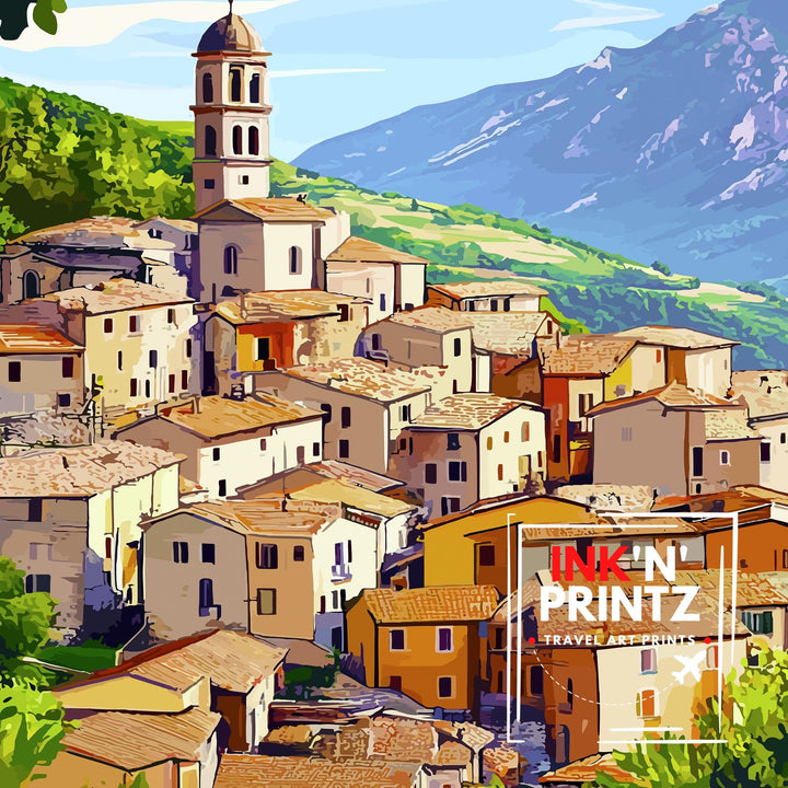 Abruzzo Italy Travel Poster