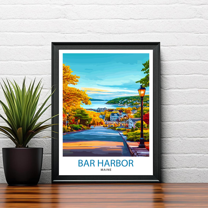 Bar Harbor Maine Travel Poster