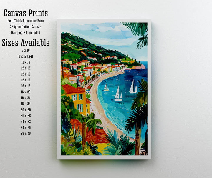 Nice France Travel Print Wall Decor Wall Art Nice Landscape Wall Hanging Home Décor French Riviera Gift Art Lovers Scenic Print