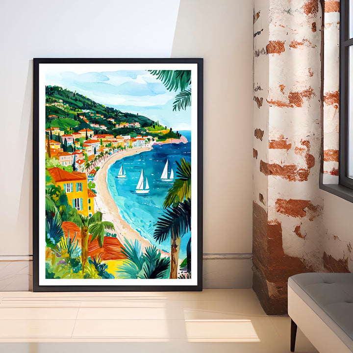 Nice France Travel Print Wall Decor Wall Art Nice Landscape Wall Hanging Home Décor French Riviera Gift Art Lovers Scenic Print