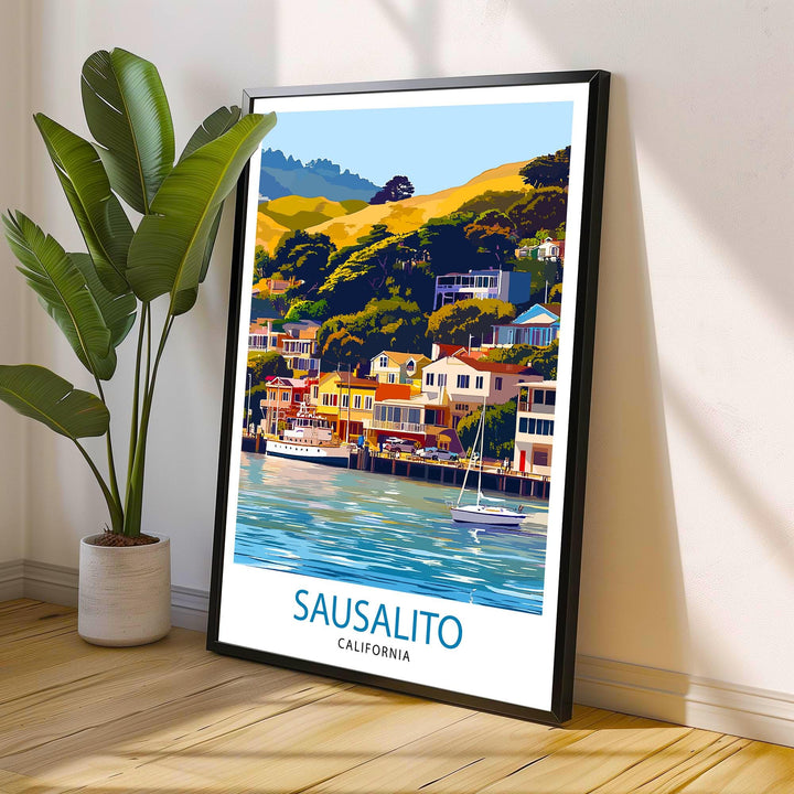 Sausalito California Travel Poster