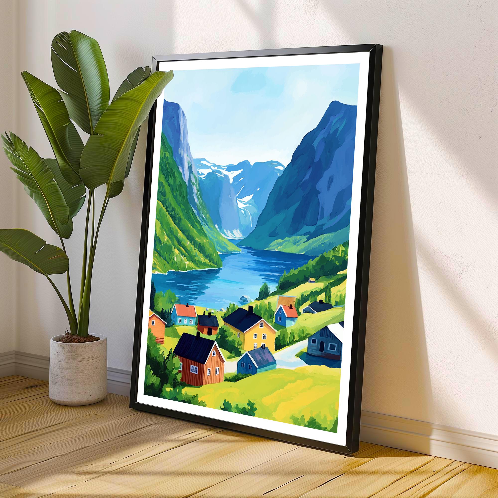 Olden Norway Travel Print Wall Decor Wall Art Olden Landscape Wall Hanging Home Décor Norwegian Fjord Gift Art Lovers Scenic Print