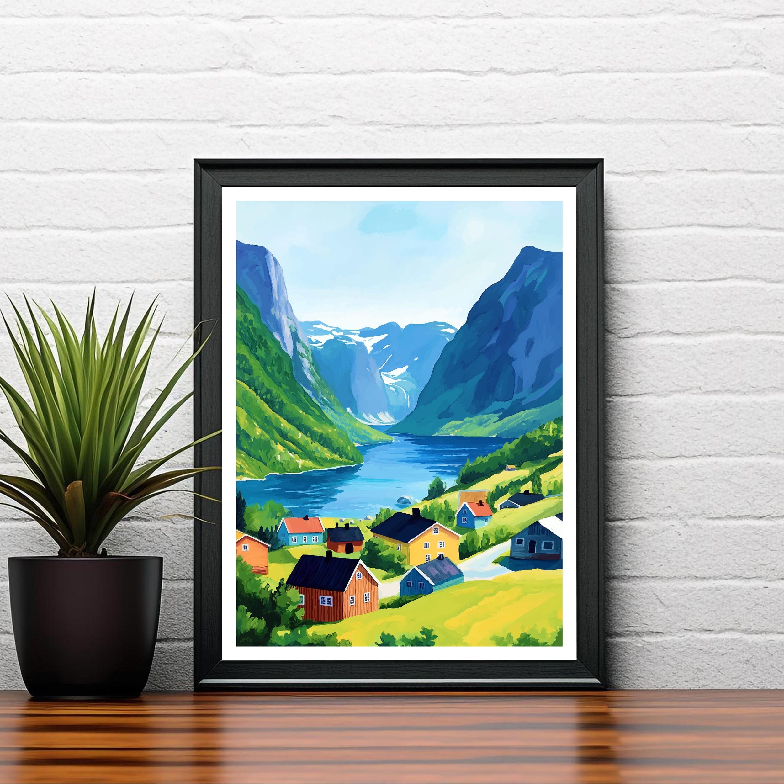 Olden Norway Travel Print Wall Decor Wall Art Olden Landscape Wall Hanging Home Décor Norwegian Fjord Gift Art Lovers Scenic Print