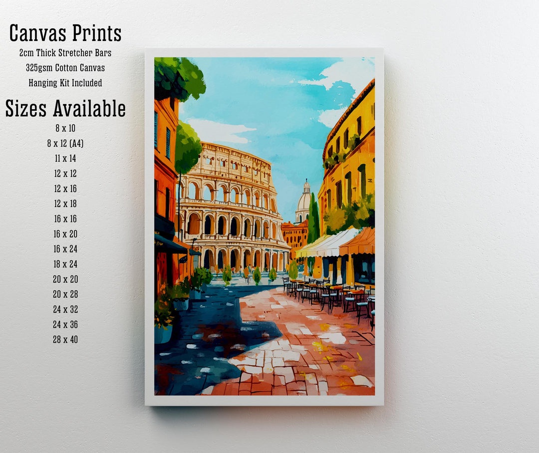 Rome Italy Travel Print Wall Decor Wall Art Rome Landscape Wall Hanging Home Décor Italian City Gift Art Lovers Historic Print