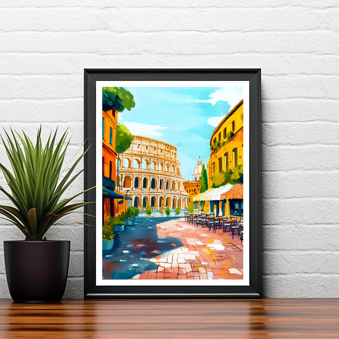 Rome Italy Travel Print Wall Decor Wall Art Rome Landscape Wall Hanging Home Décor Italian City Gift Art Lovers Historic Print