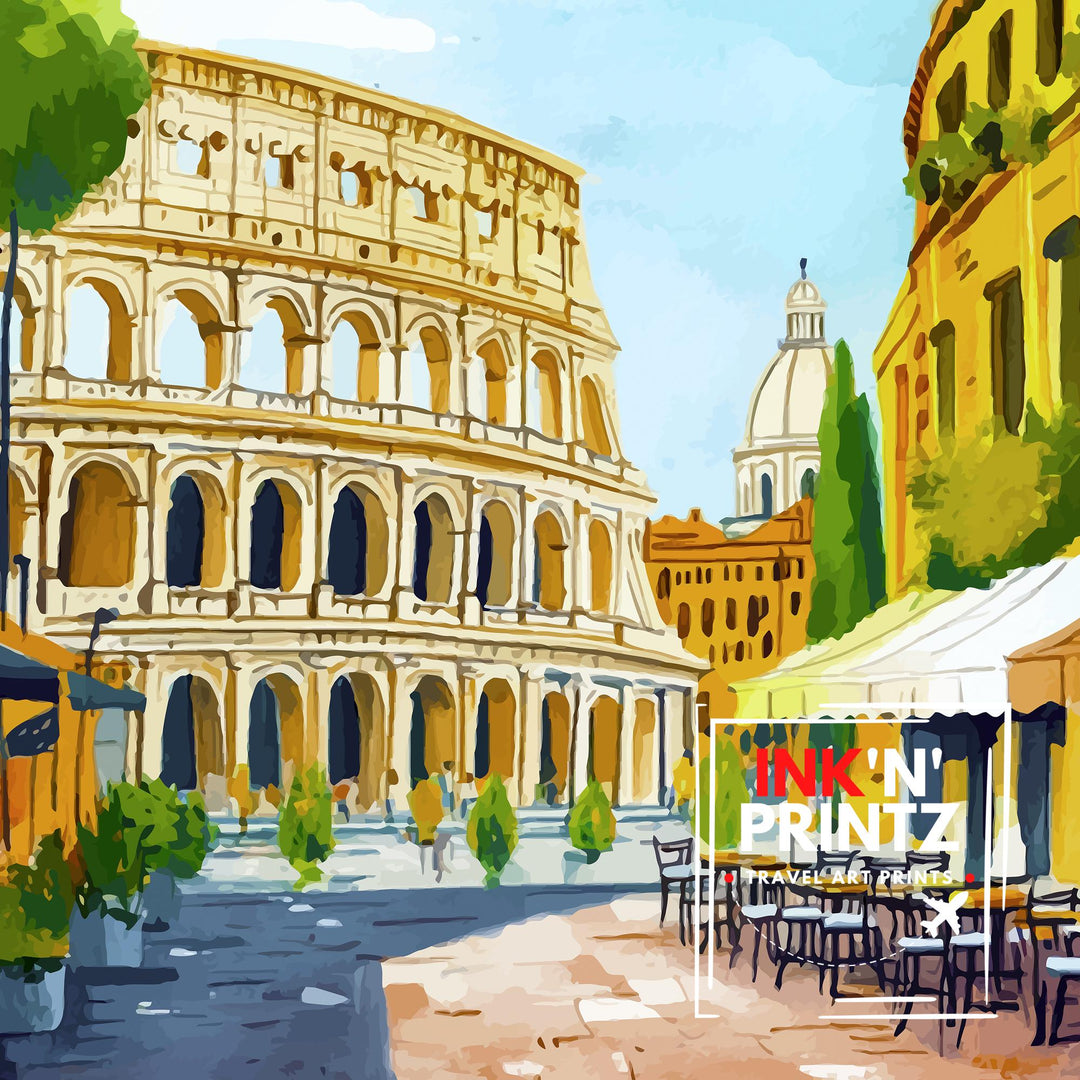 Rome Italy Travel Poster