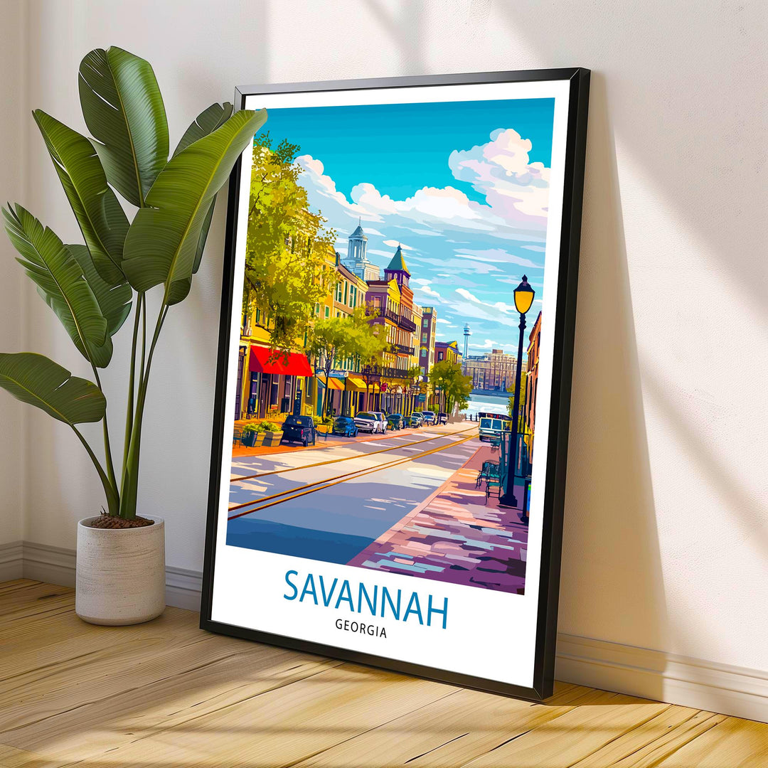 Savannah Georgia Travel Print Wall Decor Wall Art Savannah Landscape Wall Hanging Home Décor Southern Charm Gift Art Lovers Historic Print