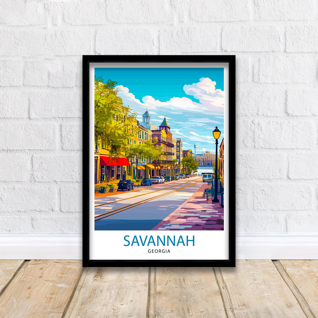 Savannah Georgia Travel Print Wall Decor Wall Art Savannah Landscape Wall Hanging Home Décor Southern Charm Gift Art Lovers Historic Print